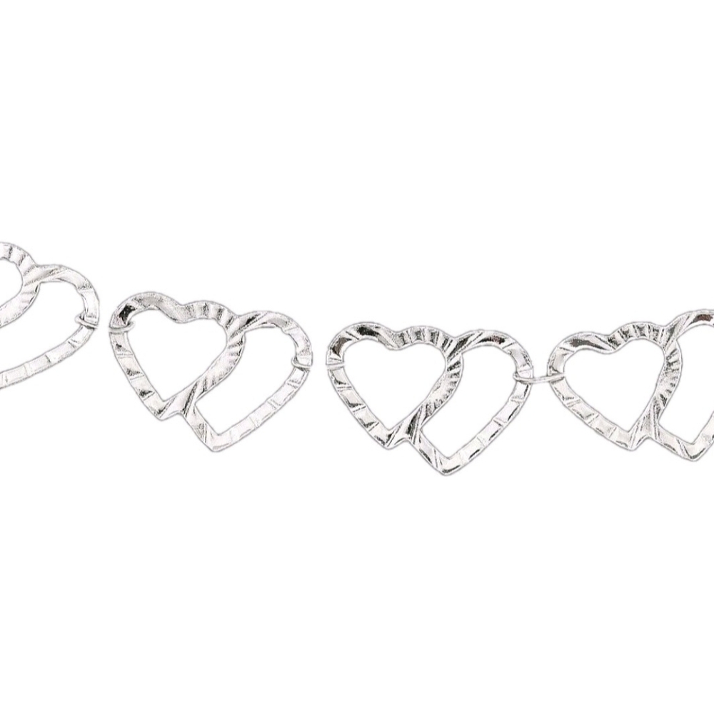 Silver Dainty Heart Link Bracelet - Picture 2 of 4